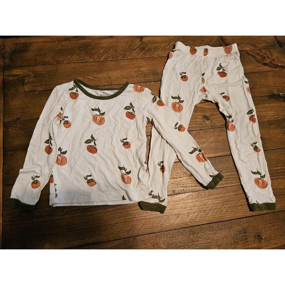 Kyte Baby Toddler Pajamas 2 Piece  Persimmon Orange Gender Neutral Bamboo 12-18